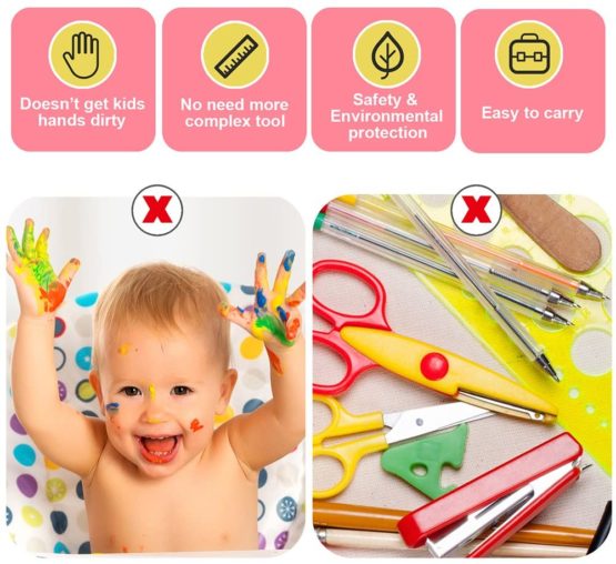 Vidillo Water Doodle Mat, Water Drawing Mat Kids Toys Large Magic Toddlers Painting Board Writing Scribble Boards with 4 Magic Pen and Draw Templates for Boys Girls Size 29 x 19 (Fruit) - Image 2