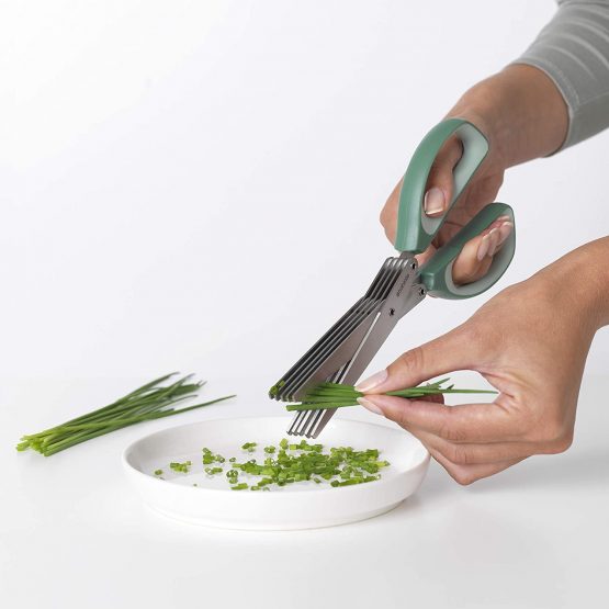 Brabantia 121685 Tasty+ Herb Scissors Plus Cleaning Tool, Fir Green - Image 3