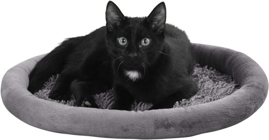 Kerbl Cat Cushion with Mop Fabric 40 x 40 x 4 cm, Grey/Green - Image 2