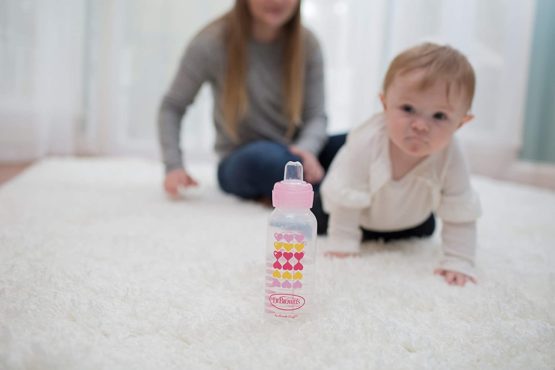 Dr. Brown’s Natural Flow® Options+™ Sippy Bottle Starter Kit, Wide-Neck, 9 oz/270 ml - Pink Hearts - Image 3