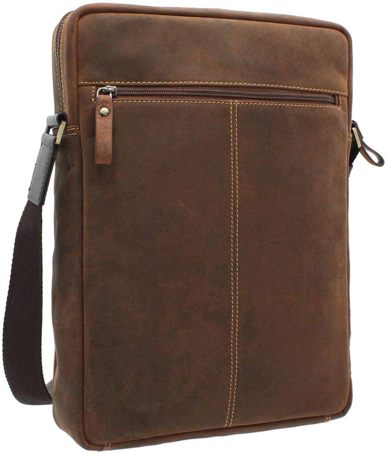VISCONTI Toscana Collection Distressed Oiled Leather Shoulder Bag Vesper 13 TC72 Havana Tan - Image 3