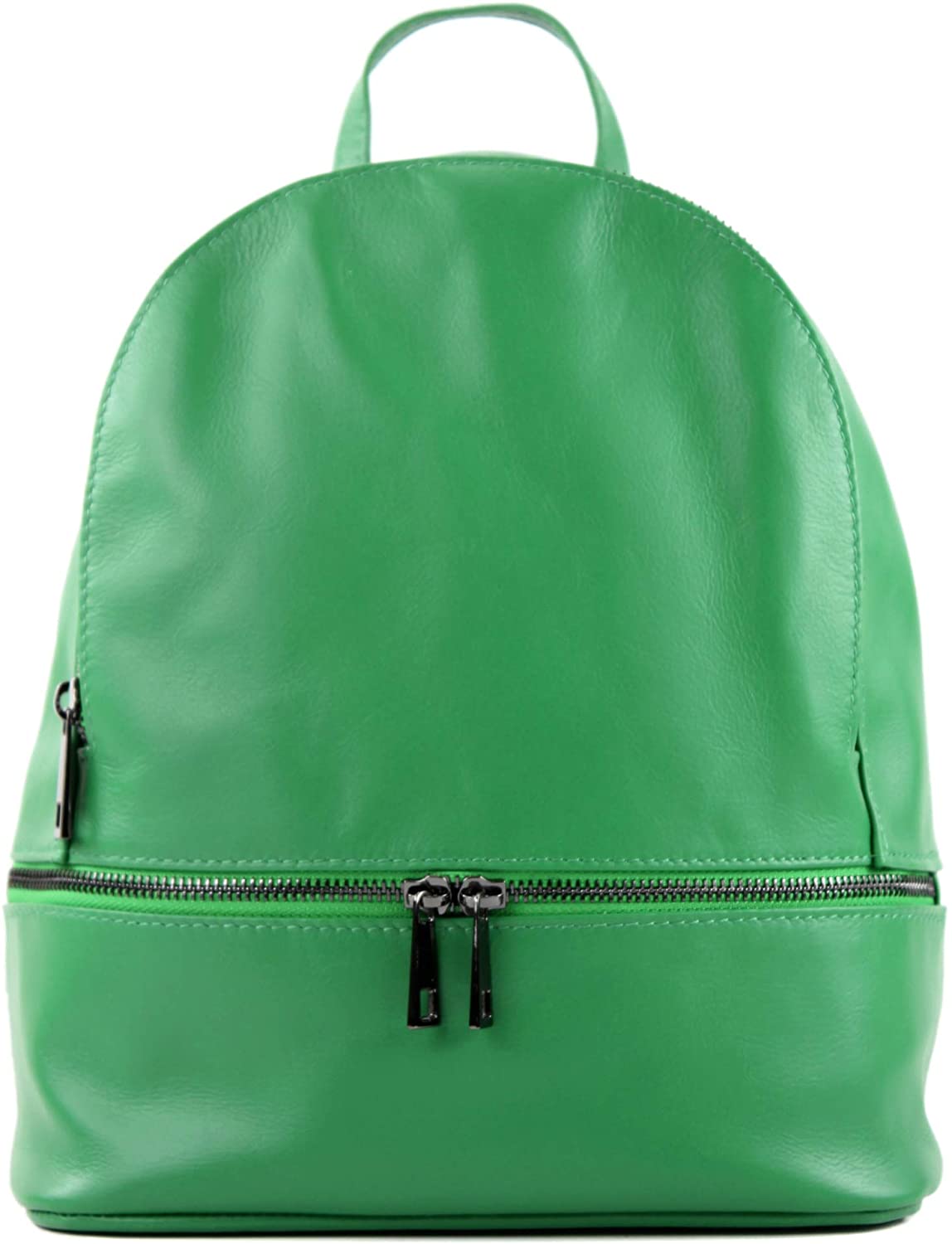 modamoda de - ital Sac à dos pour femme en cuir Nappa T137, Colour:Leaf Green - Image 2