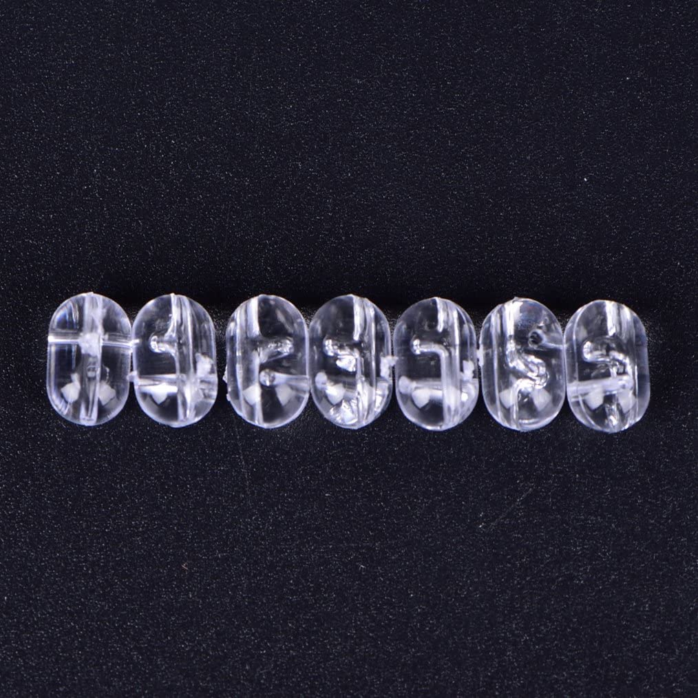 NewShot 100x Oval Fishing Rig Double Pearl Drill Cross Beads Transparent Beads Sea Fishing Lure Floating Float Tackle (5 x 8mm) - Image 2