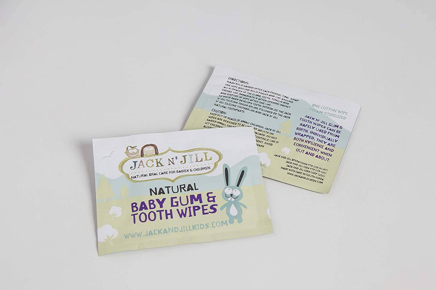 Jack N' Jill Natural Baby Gum & Tooth Wipes, 25 pcs, Baby Oral Cleaner, Individually Wrapped, Contains Only Water & Xylitol - Image 3