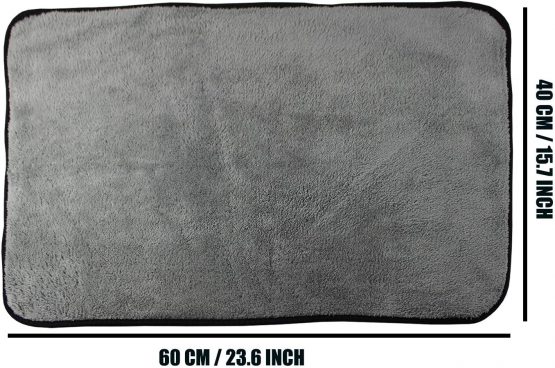 Microfibre Car Drying Towels Car Washing Cloths For Drying Cleaning Grey 3Pack 40X60CM - Image 3
