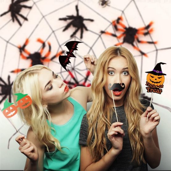 KUUQA Halloween Photo Booth Props Kit Halloween Party Decorations, Pack of 38 - Image 3