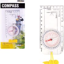 Milestone Camping 20690 Travel Compass ~ Hiking, Camp, Outdoors ~ Lanyard Included, Transparent
