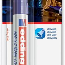 edding 8280 Securitas Uv Marker - Colourless - 1 Pen - Round Nib 1.5-3 mm - Black Light Marker - for Hidden Markings on Almost Any Material - Security Marker, Invisible Ink Pen, Magic Pen, Geocaching