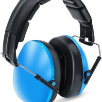 Ear Defenders Kids, Lookka Foldable Adjustable Hearing Protection Noise Cancelling Blue Ear Muffs for Children Baby (6 Months to 14 Years Old)