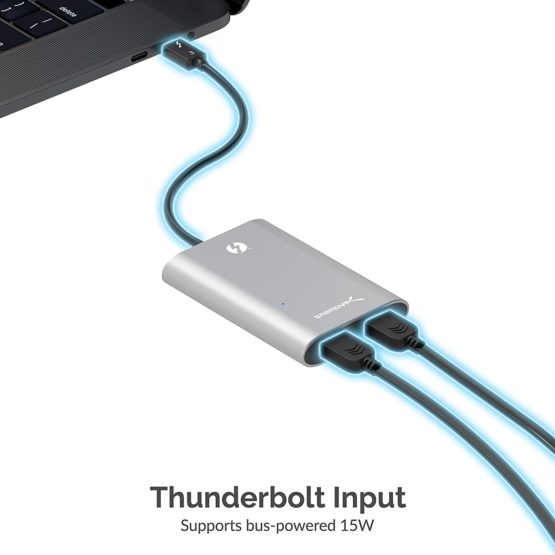 Sabrent Thunderbolt 3 to Dual HDMI 2.0 Adapter [Supports Up to Two 4K 60Hz Monitors on Mac and Some Windows Systems] (TH-W3H2) - Image 3