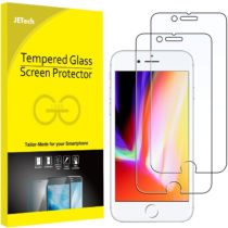JETech Screen Protector for iPhone 8 and iPhone 7, 4.7-Inch, Case Friendly, Tempered Glass Film, 2-Pack