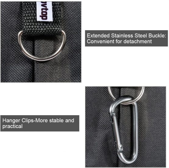 Rovtop Large Peg Bag Weather Resistant Clothes Bag for Pegs with 2 Hanger Clips - Image 4
