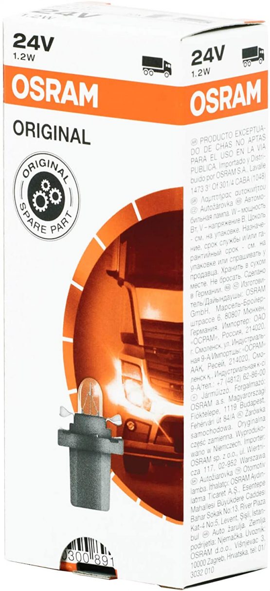 Osram 2741MF Original Lamps for Printed Circuit Boards, 24 V, 1.2 W, Set of 10 - Image 2