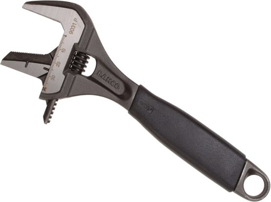 Bahco 9031-P Black Adjustable Wrench, 218mm Length