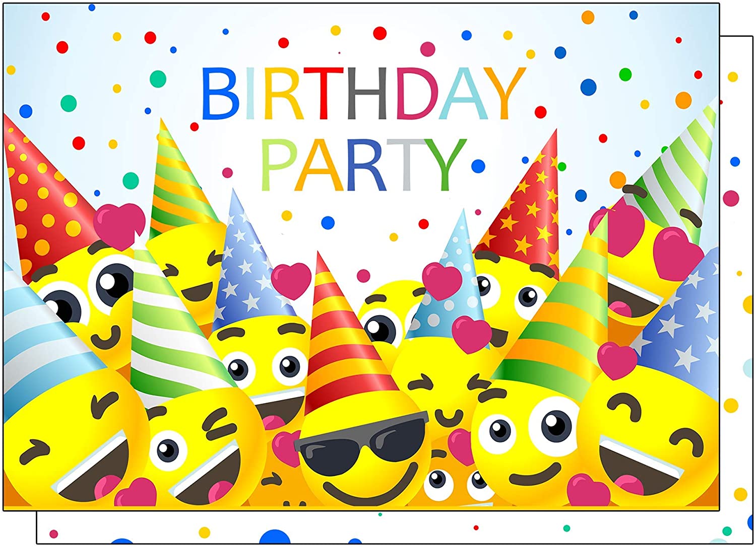 the lazy panda card company 20 Funny Smilies Birthday Invitations for Children or Smiley Enthusiasts (With Envelopes)