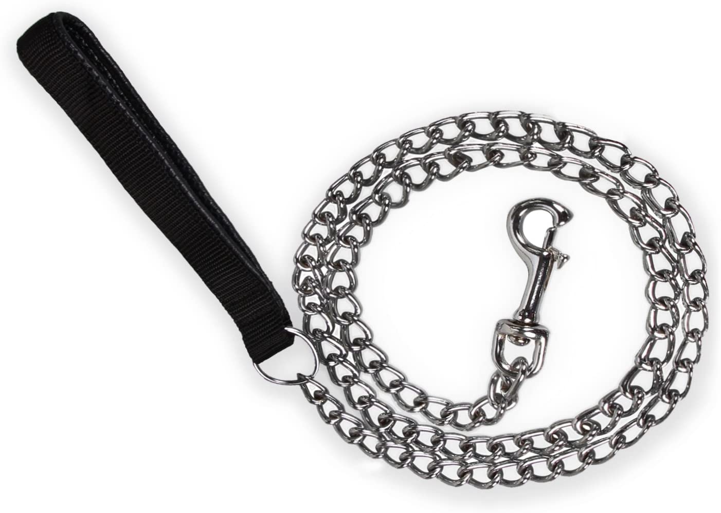 PETTOM Strong Dog Lead Chain 1.2m Chew Proof Metal Dog Leash 4ft Heavy Duty No Bite Lead for Puppies Small Medium Large Dogs