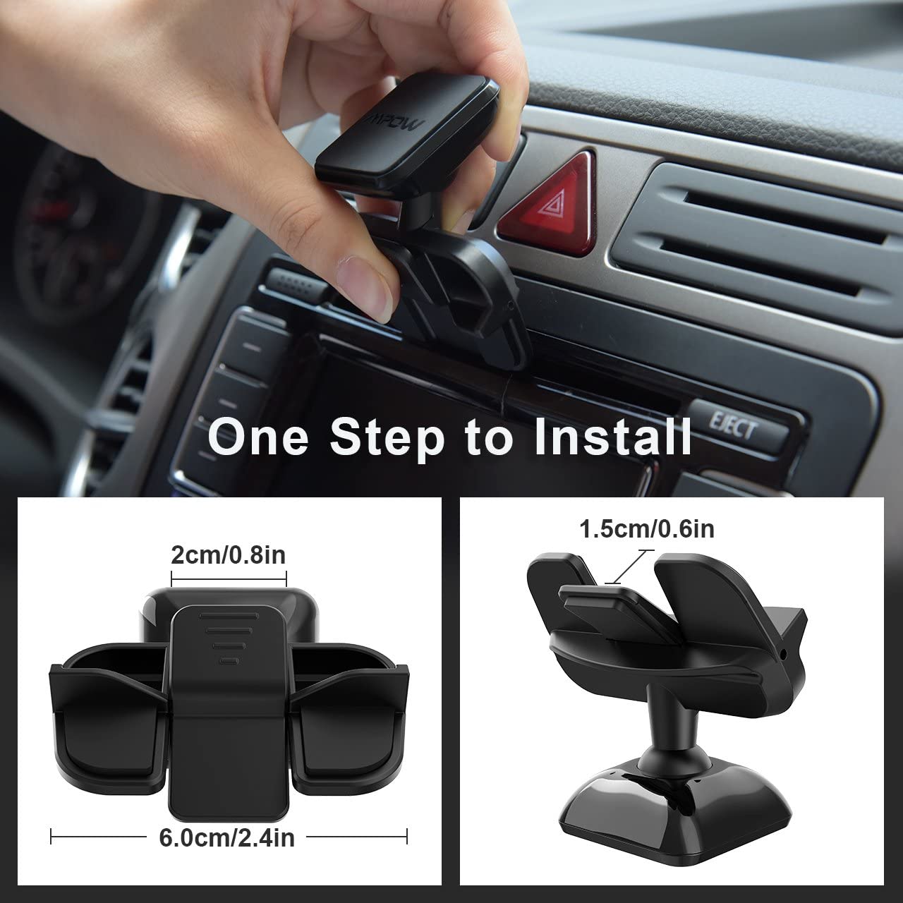 Mpow CD Slot Car Phone Holder, Phone Holder CD Slot Mount with
