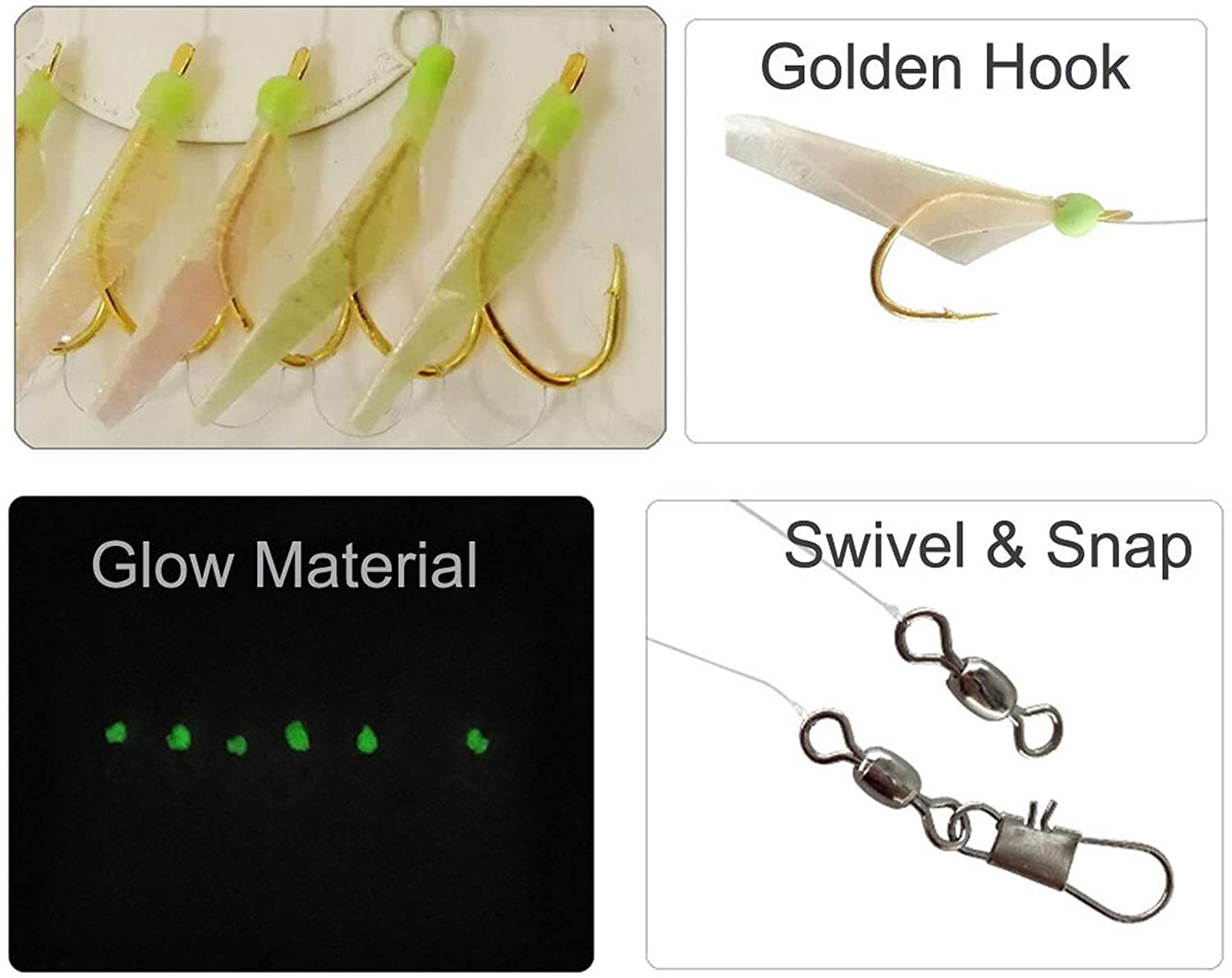 Sabiki Bait Rigs Fishing Lures Rig Mixed 9packs Freshwater Saltwater Real Fish Skin Sea Sabiki