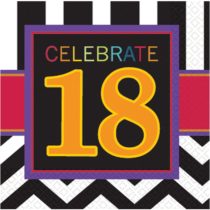 amscan 18th Celebrate-Luncheon Napkins 33cm