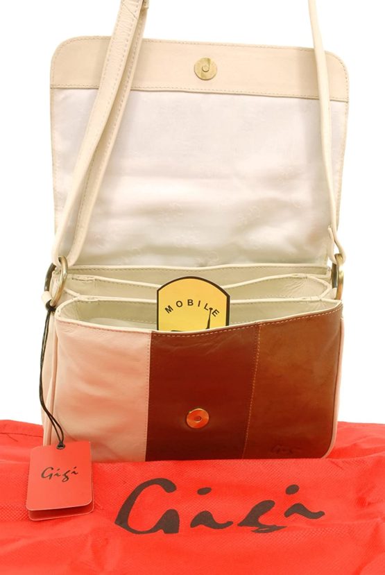 GIGI - Women's Leather Flap Over Cross Body Handbag - Shoulder Bag with Long Adjustable Strap - OTH1008 - Image 4