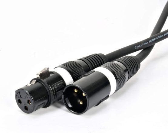 Accu Cable 15m 3 Pin DMX Cable - Black - Image 2