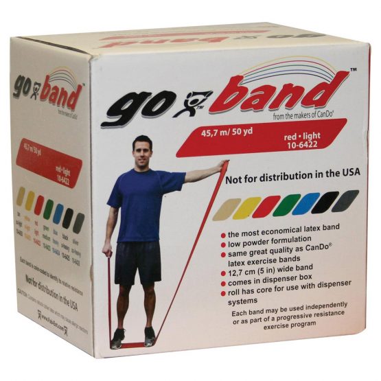 Resistance band / training band / gymnastics band - 45 m - red (light) - alternative to dumbbells