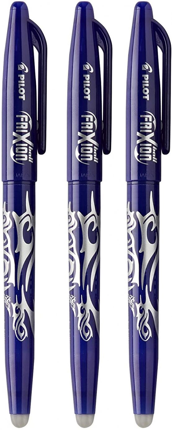 Pilot Frixion Erasable Rollerball 0.7 mm Tip - Blue, Pack of 3 - Image 2