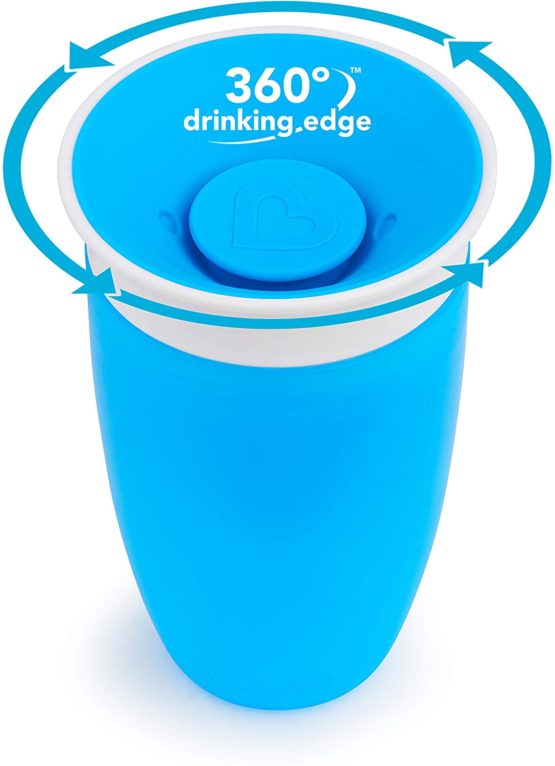 Munchkin Miracle 360 Sippy Cup, Green/Blue, 10 Ounce, 2 Count - Image 2