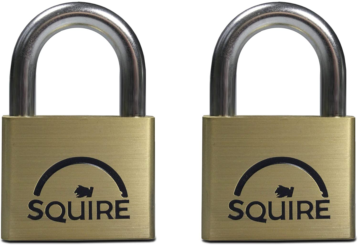 Henry Squire LN5 KA Lion Premium Solid Brass Padlocks, Twin Pack, Colourful, LN5 (Twin Pack)