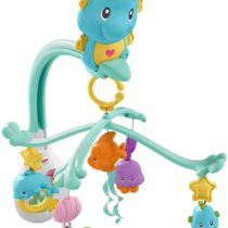 Fisher Price DFP12 3-in-1 Soothe and Play Seahorse Mobile, Baby Cot Mobile with Music and Sounds, Suitable for New-Borns