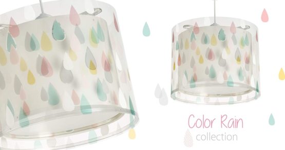 Dalber Multi-Coloured E27 Hanging Lamp with Coloured Rain Design - Image 4