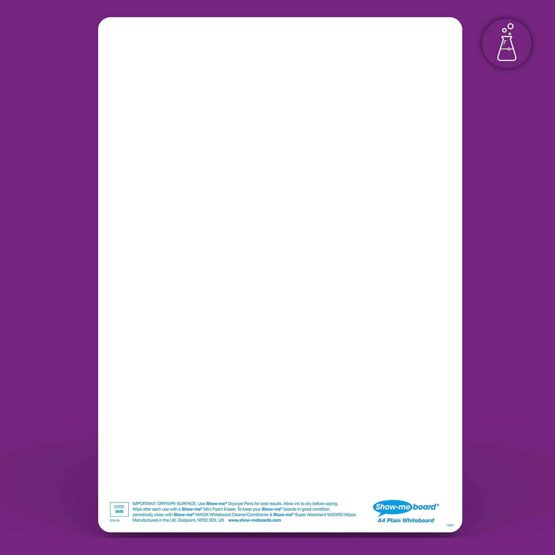 Show-me SMB10 Plain Double-Sided Boards – A4 Size for Drywipe and White Board Pens – Ideal for Classrooms, Schools and Education (Pack of 10) - Image 4