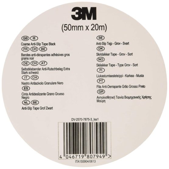 3M™ Coarse Anti-Slip Tape, Black, 50 mm x 20 m, 1/Case - Image 2