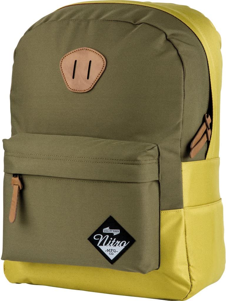 Urban Classic Old School Daypack with Padded Laptop Compartment Urban Street Pack in Retro Look Everyday Backpack School Bag 20 L 420 g Golden Mud