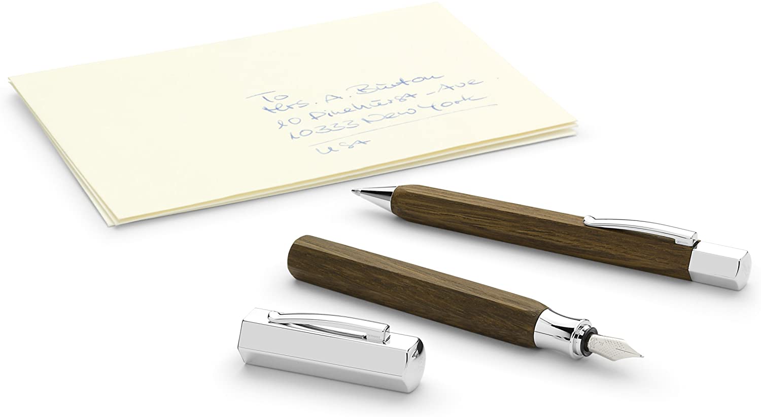 Faber-Castell Ondoro Wood Ballpoint Pen, Smoked oak - Image 3