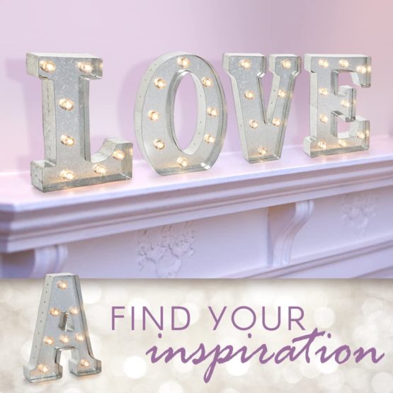 Darice Metal Marquee Letter 9.875-inch, F, Galvanized Silver, 9" - Image 2