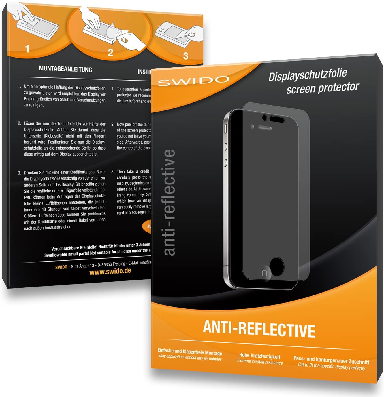 SWIDO 2 x Anti-Reflective Screen Protector for Creative MuVo V100, PREMIUM QUALITY (non-reflecting, hard-coated