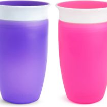 Munchkin Miracle 360 Sippy Cup, 2 Pack, Pink/Purple