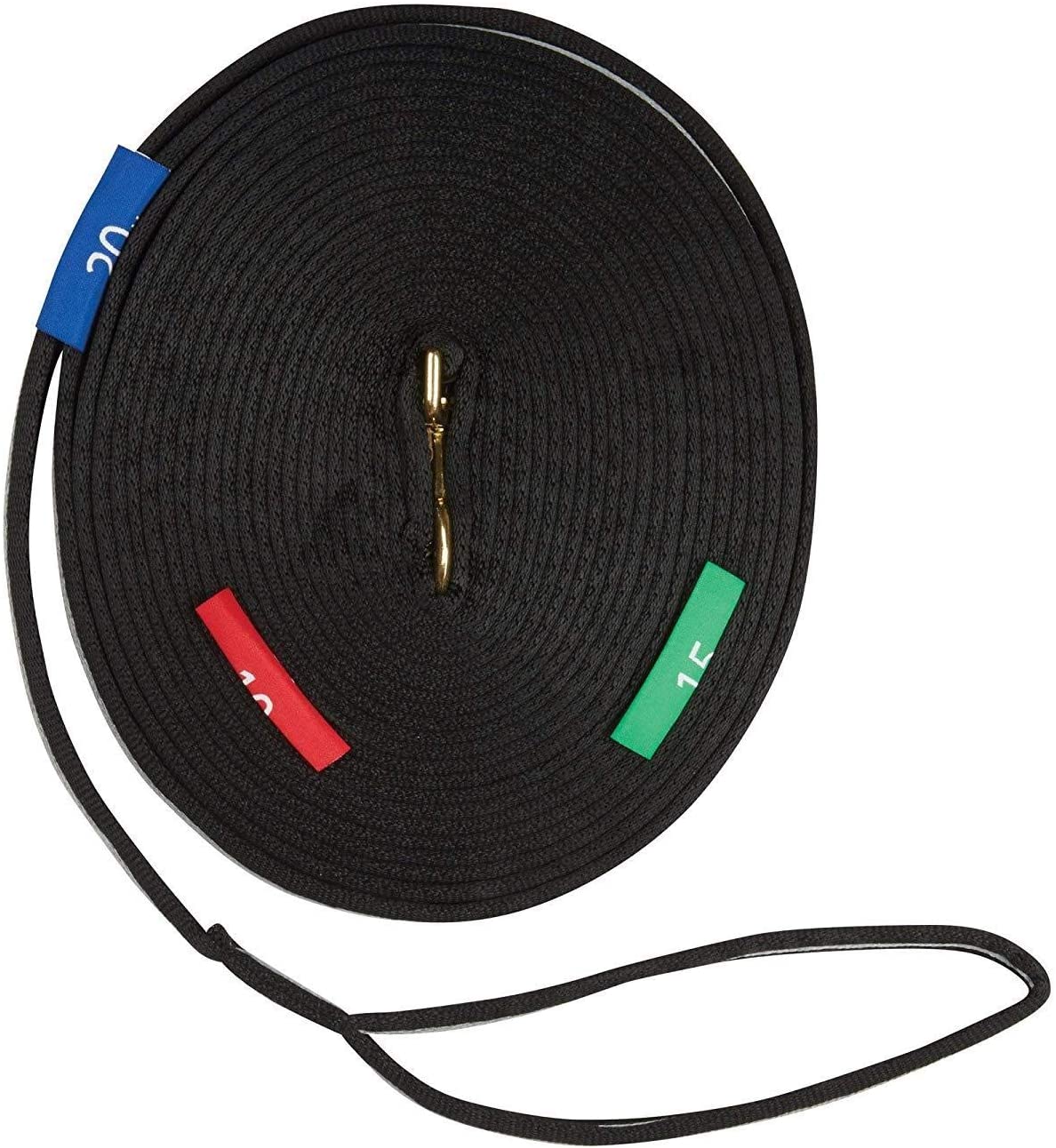 Kincade Two Tone Lunge Line with Circle Markers, Black/Grey, 11m - Image 3