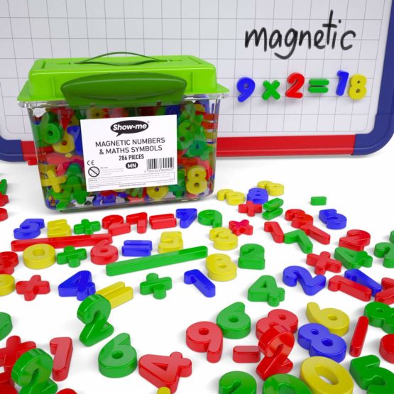Show Me Tub of 286 Magnetic Numbers and Maths Symbols - Image 2
