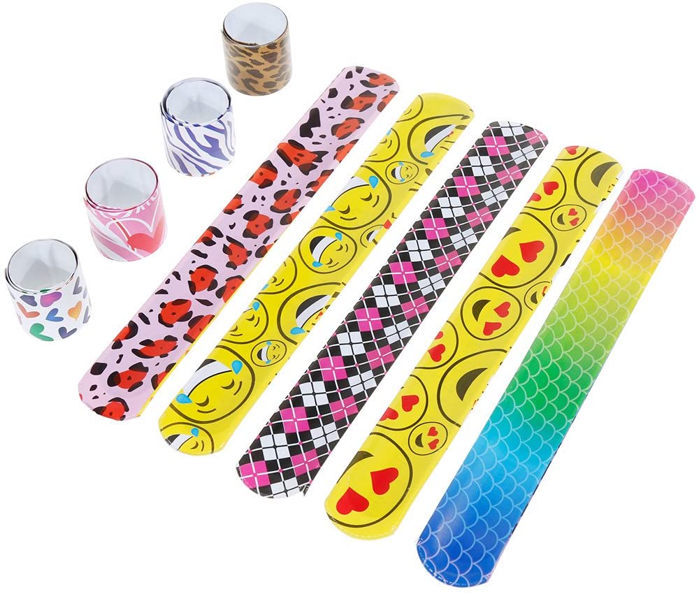 GOLDGE 24pcs Slap Bands for Kids Colorful Slap Bracelets for Party Bags Fillers & Favors - Image 4