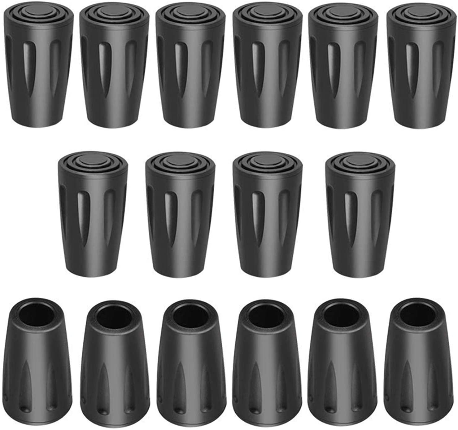 16 Pack Trekking Pole Tip Protectors Walking Pole Rubber Tips Hiking