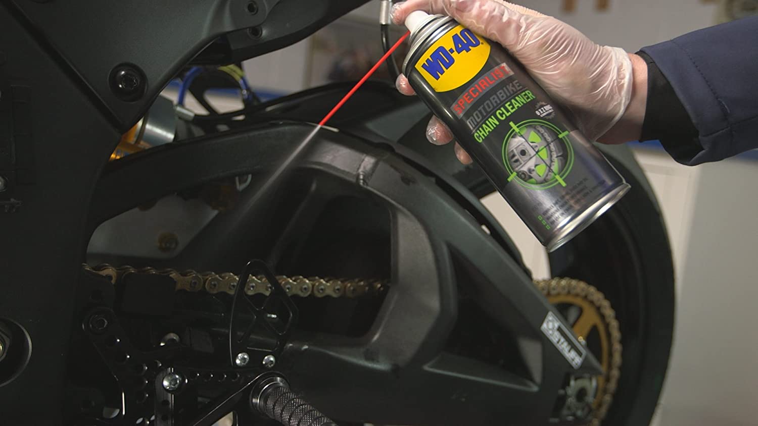 WD-40 Specialist Motorbike Chain Cleaner Spray 400ml - Cleans And Protects, Easy To Use, Total Solution, 400 ml (Pack of 1) - Image 2