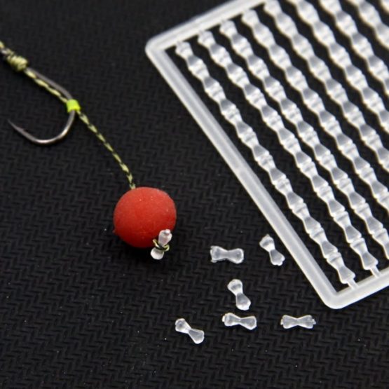 NewShot 6x Ready Tied Hair Rigs Barbless Curved Hook with Boilie Bait Stops Dumbell Stop/Hair Extender Boilie Bait Stops for Carp/Coarse Fishing - Image 2