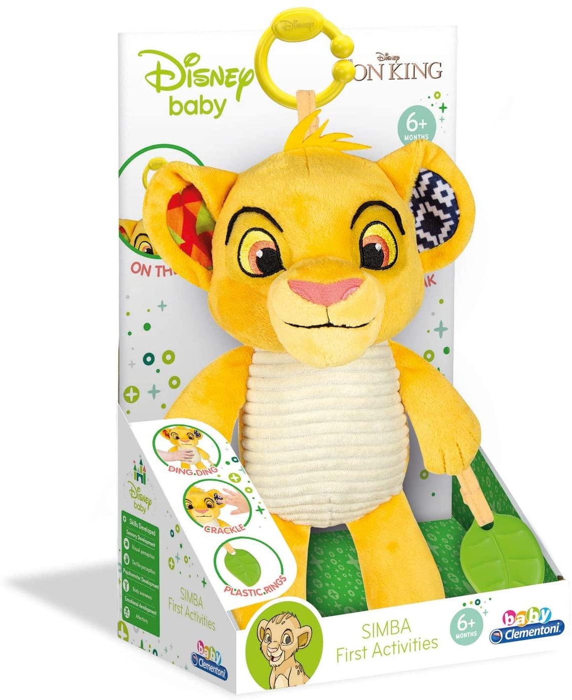 Clementoni 17296 Disney Lion King Activity Plush, Multicolor, 11 cm x 18 cm x 29 cm