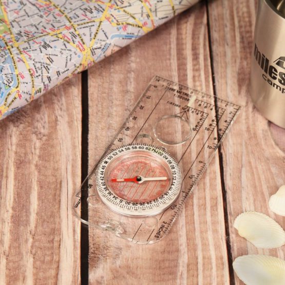 Milestone Camping 20690 Travel Compass ~ Hiking, Camp, Outdoors ~ Lanyard Included, Transparent - Image 4