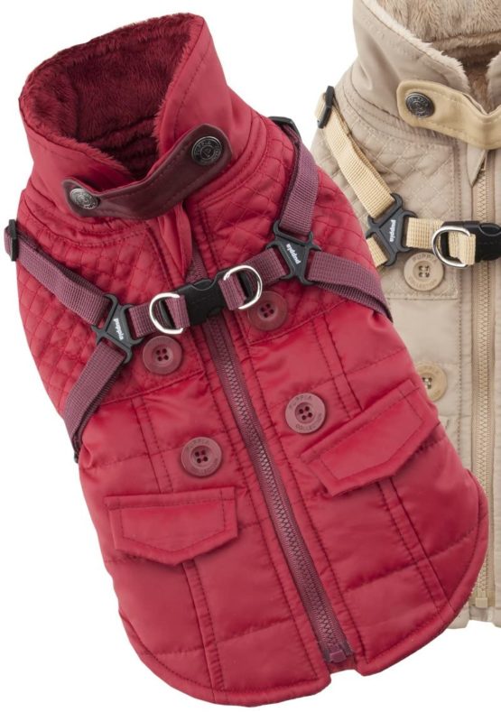 Puppia Wilkes Winter Fleece Vest, Medium, Wine - Image 4