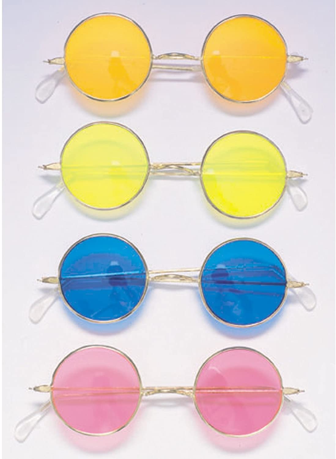 Rubies 1761 Official Assortment Hippy 70's Round Glasses, Adult, One Size Halloween, Surtido, (One Size)