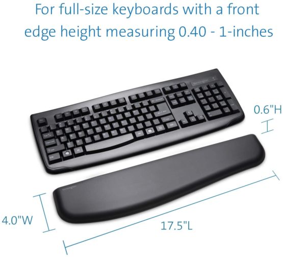 Kensington ErgoSoft Wrist Rest for Standard Keyboard ,Black - Image 3