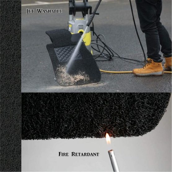 Nicoman Universal Non-Slip Dirt-Traper Jet-Washable Car Mat (BLACK, Right Side 1-Piece) - Image 3